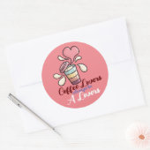 koffie-overs ronde sticker (Envelop)