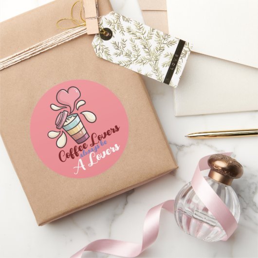 koffie-overs ronde sticker (Geschenken)