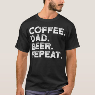 Koffie pa Beer Herhalen T-shirt