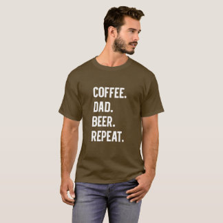 Koffie pa Beer Herhalen T-shirt