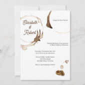 Koffie paar bruiloft uitnodiging (Voorkant)