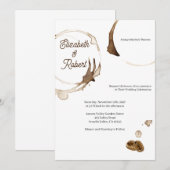 Koffie paar bruiloft uitnodiging (Voorkant / Achterkant)