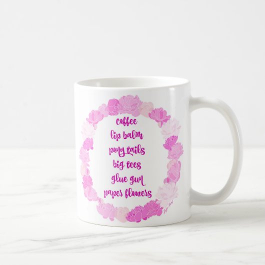 Koffie, papierbloemen koffiemok (Rechts)