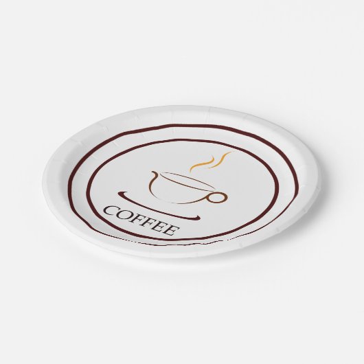 Koffie Papieren Bordje (Gekanteld)