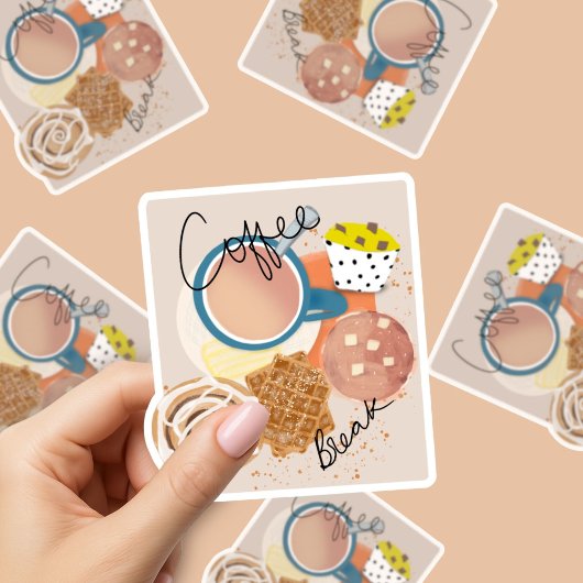 Koffie Pauze Sticker
