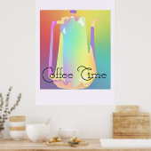 Koffie Pauze tijd Pastel Poster (Keuken)