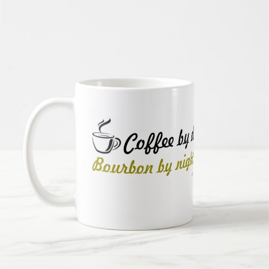 Koffie per dag. Bourbon 's nachts. KoffieMok (Links)