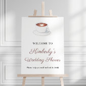 Koffie Perfecte Blend Bruiloft Douche Welkomstbord Poster