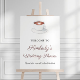 Koffie Perfecte Blend Bruiloft Douche Welkomstbord Poster
