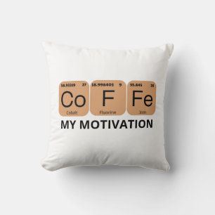 Koffie Periodiek Tafelelement Kussen