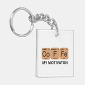 Koffie Periodiek Tafelelement Sleutelhanger (Voorkant Links)