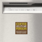 Koffie Persoon Die Menselijke Trekjes Vertoont Gra Magneet (Insitu (Vaatwasser))