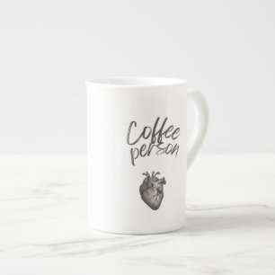 Koffie Persoon Grappige Typografie Porselein Kop