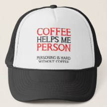 Koffie Persoon Personend Grappige Bal Cap Trucker