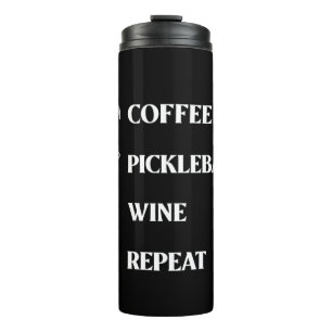 Koffie Pickleball wijn herhalen! Thermosbeker