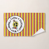 Koffie, Pickleball, Wijn, Pickleball Addict herhal Handdoek (Handdoek)