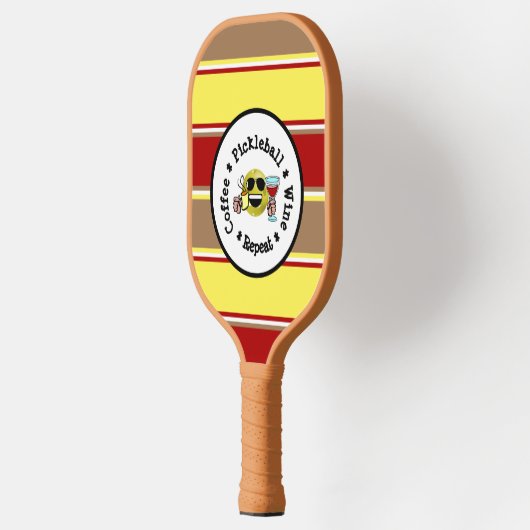 Koffie, Pickleball, Wijn, Pickleball Addict herhal Pickleball Paddle (Links)