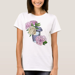 Koffie & Pioenrozen T-shirt