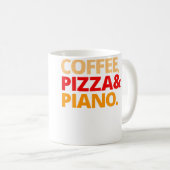 Koffie Pizza En Piano Koffiemok (Voorkant rechts)