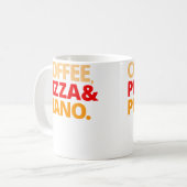Koffie Pizza En Piano Koffiemok (Voorkant links)