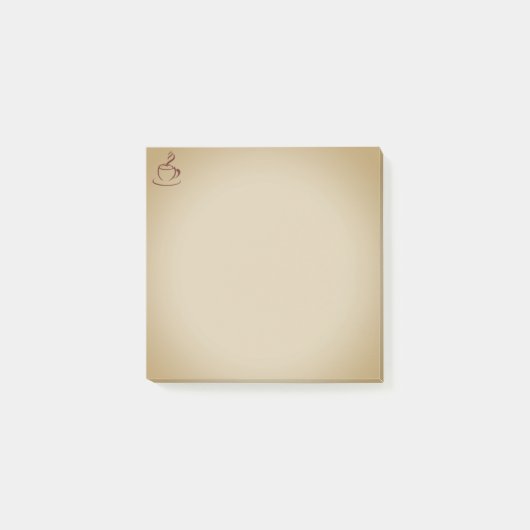 Koffie plaknotities afdrukbaar | Cozy Minimaal Mem Post-it® Notes (Voorkant)