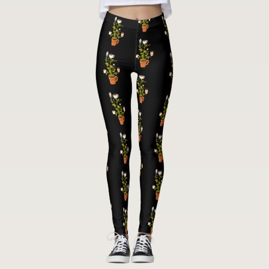 Koffie-Plant Leggings (Voorkant)
