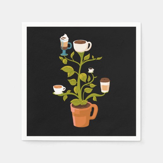 Koffie-Plant Servet (Voorkant)