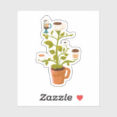Koffie-Plant Sticker (Vel)