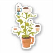 Koffie-Plant Sticker (Voorkant)