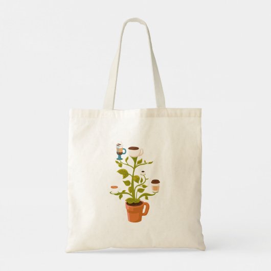 Koffie-Plant Tote Bag (Achterkant)