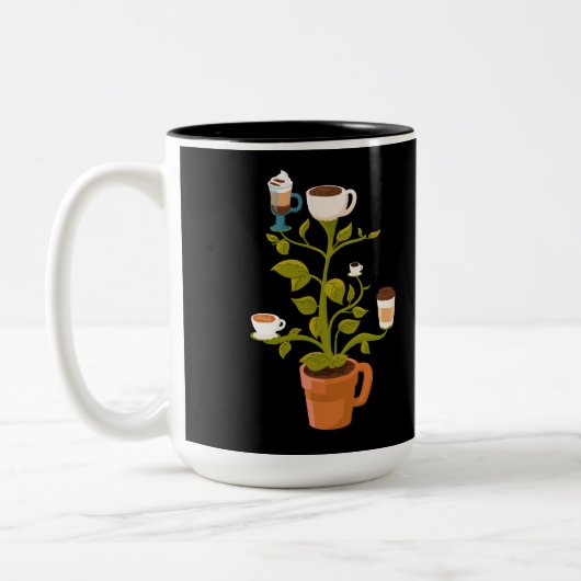 Koffie-Plant Tweekleurige Koffiemok (Links)