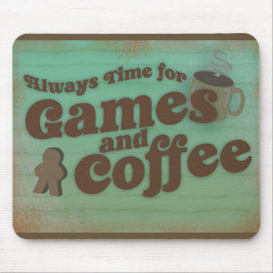 Koffie Plus Games Leuke Tijd Retro Ontwerp Muismat