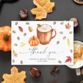 Koffie Pompoen Dank je Bruidsdouche  Bedankkaart