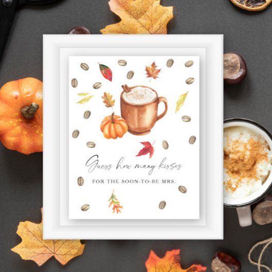 Koffie Pompoen Raad hoeveel kussen Poster