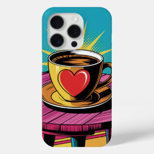 Koffie Pop kunst iPhone 15 Pro Case