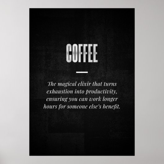 Koffie Poster (Voorkant)