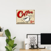  koffie-Poster Poster (Thuiskantoor)