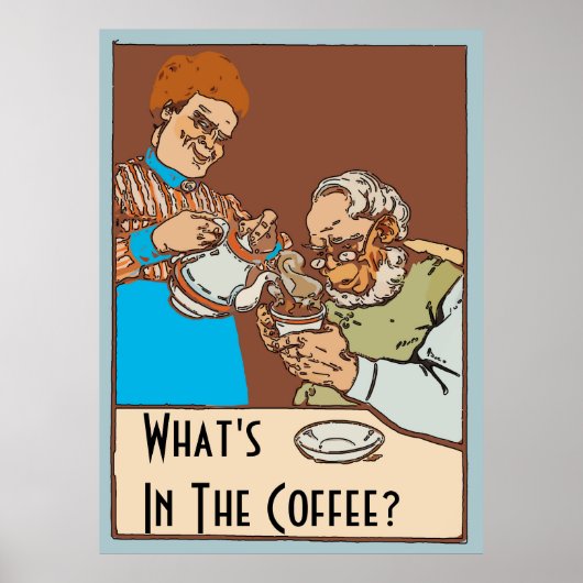  koffie-Poster, tekst wijzigen Poster (Voorkant)