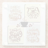 Koffie-Posters Glazen Onderzetter (Achterkant)