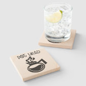 Koffie POT HEAD Stenen Onderzetter (Zijkant)