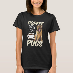 Koffie Pugs Huisdieren Puppies Eigenaar Ouder Dier T-shirt