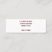 Koffie Punch-kaart Klantenkaartje (Achterkant)