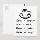 Koffie-Punk Briefkaart (Voorkant / Achterkant)