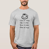 Koffie Punk lichte Shirten T-shirt (Voorkant)