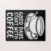 KOFFIE PUZZLE, GOEDE DAGEN BEGINNEN MET KOFFIE LEGPUZZEL (Horizontaal)