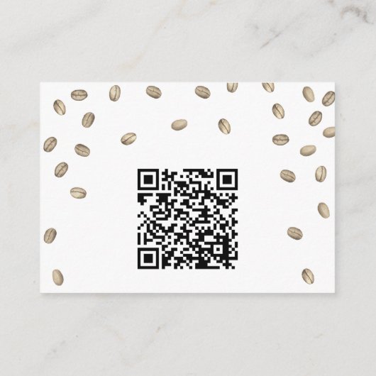 Koffie QR Code Vrijgezellenfeest Registry Informatiekaartje (Achterkant)