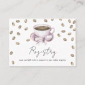 Koffie QR Code Vrijgezellenfeest Registry Informatiekaartje (Voorkant)