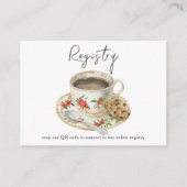 Koffie QR Code Vrijgezellenfeest Registry Informatiekaartje (Voorkant)