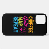 Koffie Quilt Nap Herhaling Quilting Case-Mate iPhone Case (Achterkant (horizontaal))