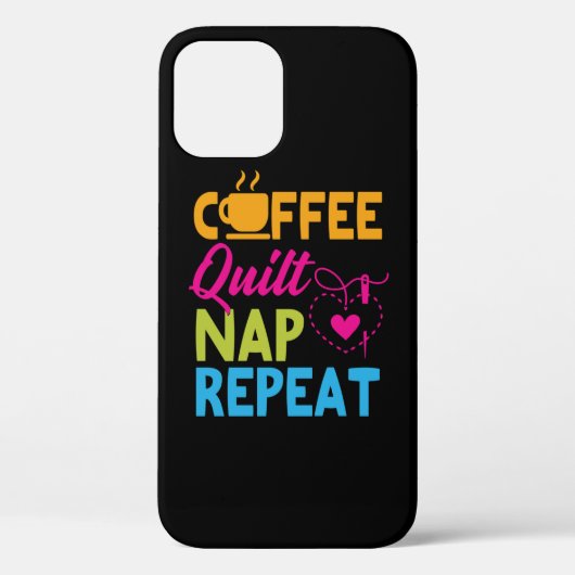 Koffie Quilt Nap Herhaling Quilting Case-Mate iPhone Case (Achterkant)